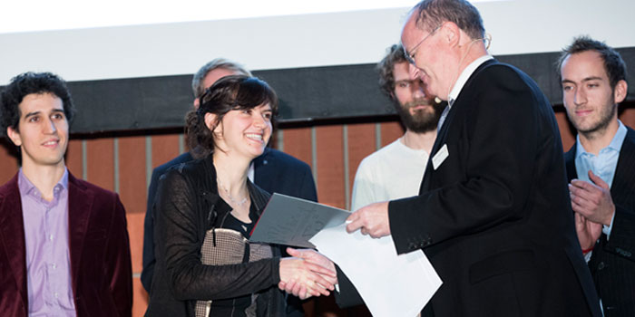 Julie Sainmont receive the Young Researchers Reward Oct. 2014. Foto: Thorkild Christensen
