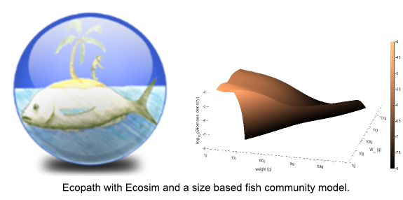 Ecopath with Ecosim and a size baed fish community model