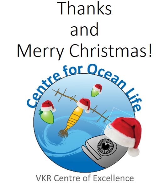 Christmas version of Centre for Ocean Life logo