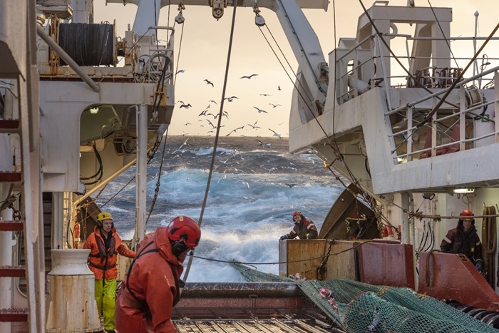 Fishing on the sea